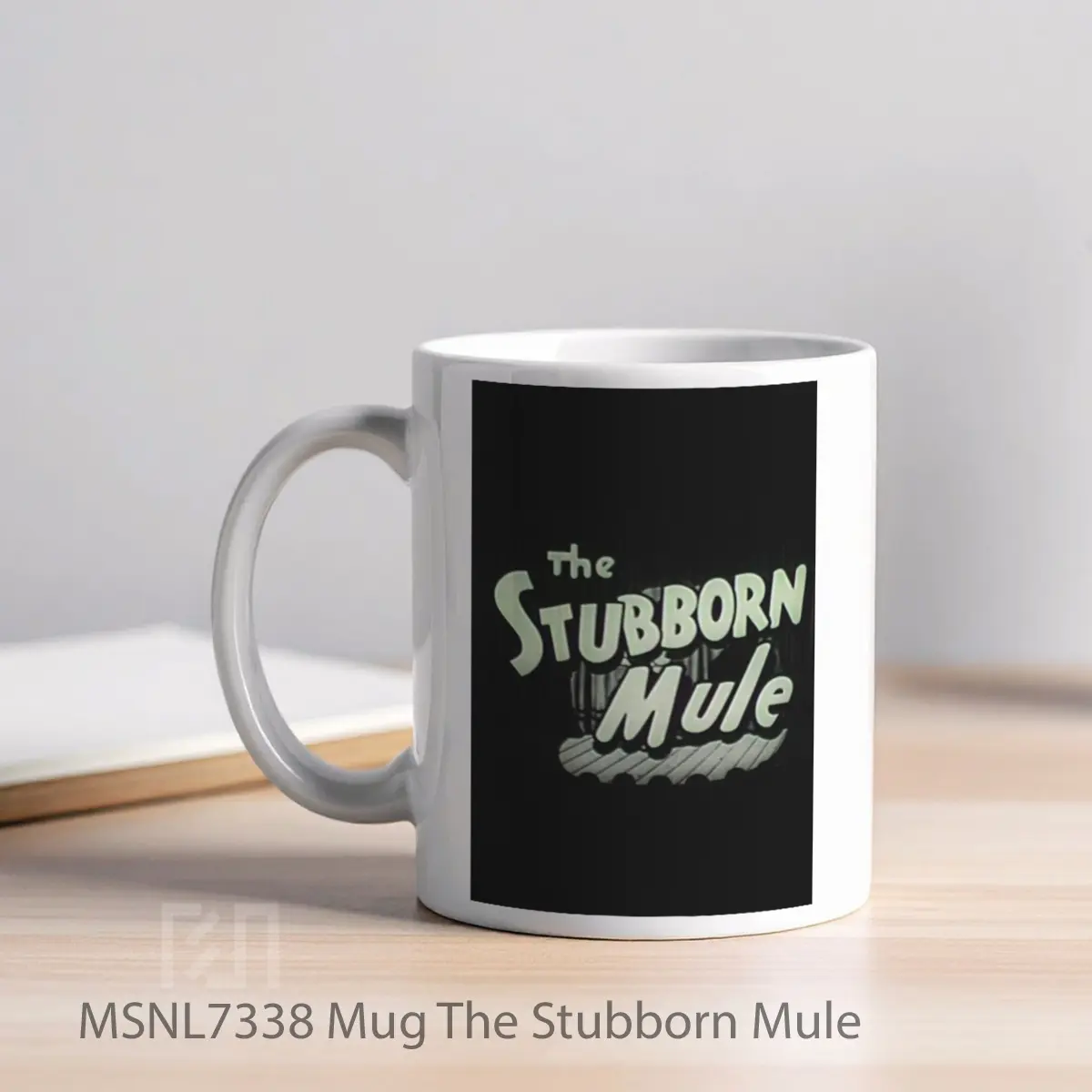 Mug The Stubborn Mule Gelas Keramik Tema Film MSNL7338 - Tampak Kiri