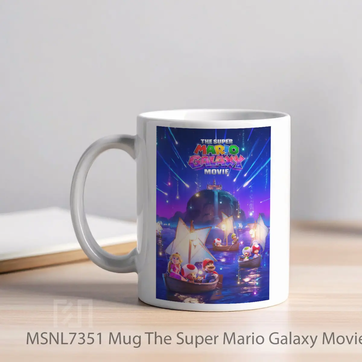 Mug The Super Mario Galaxy Movie Gelas Keramik Tema Film MSNL7351 - Tampak Kiri