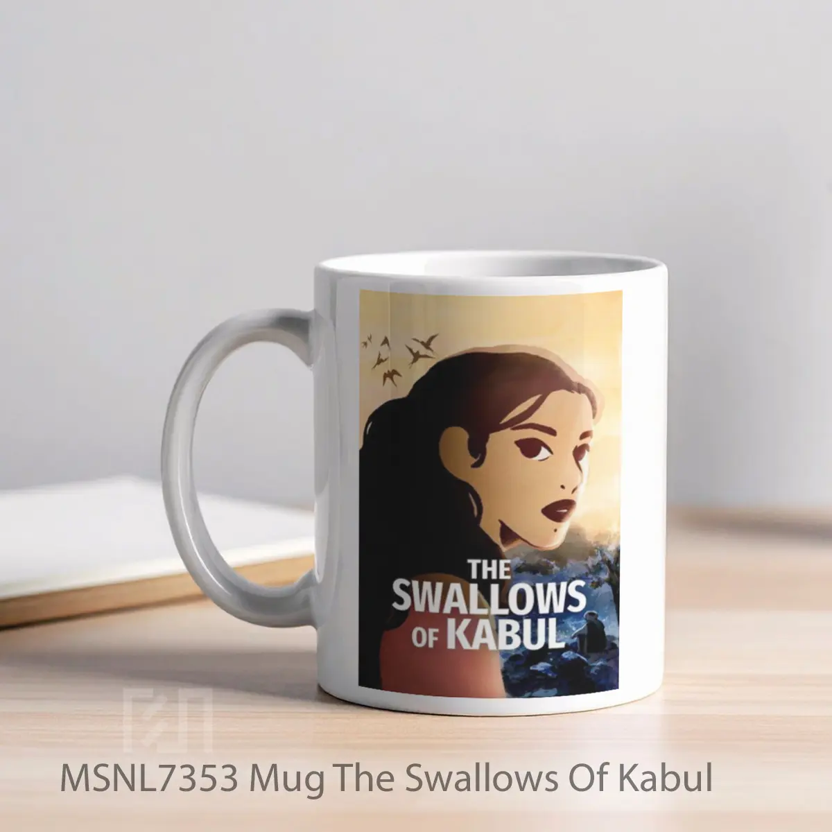 Mug The Swallows Of Kabul Gelas Keramik Tema Film MSNL7353 - Tampak Kiri