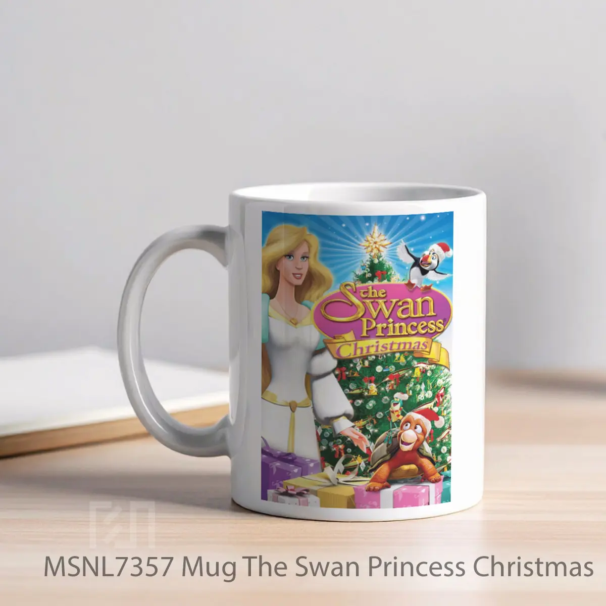 Mug The Swan Princess Christmas Gelas Keramik Tema Film MSNL7357 - Tampak Kiri