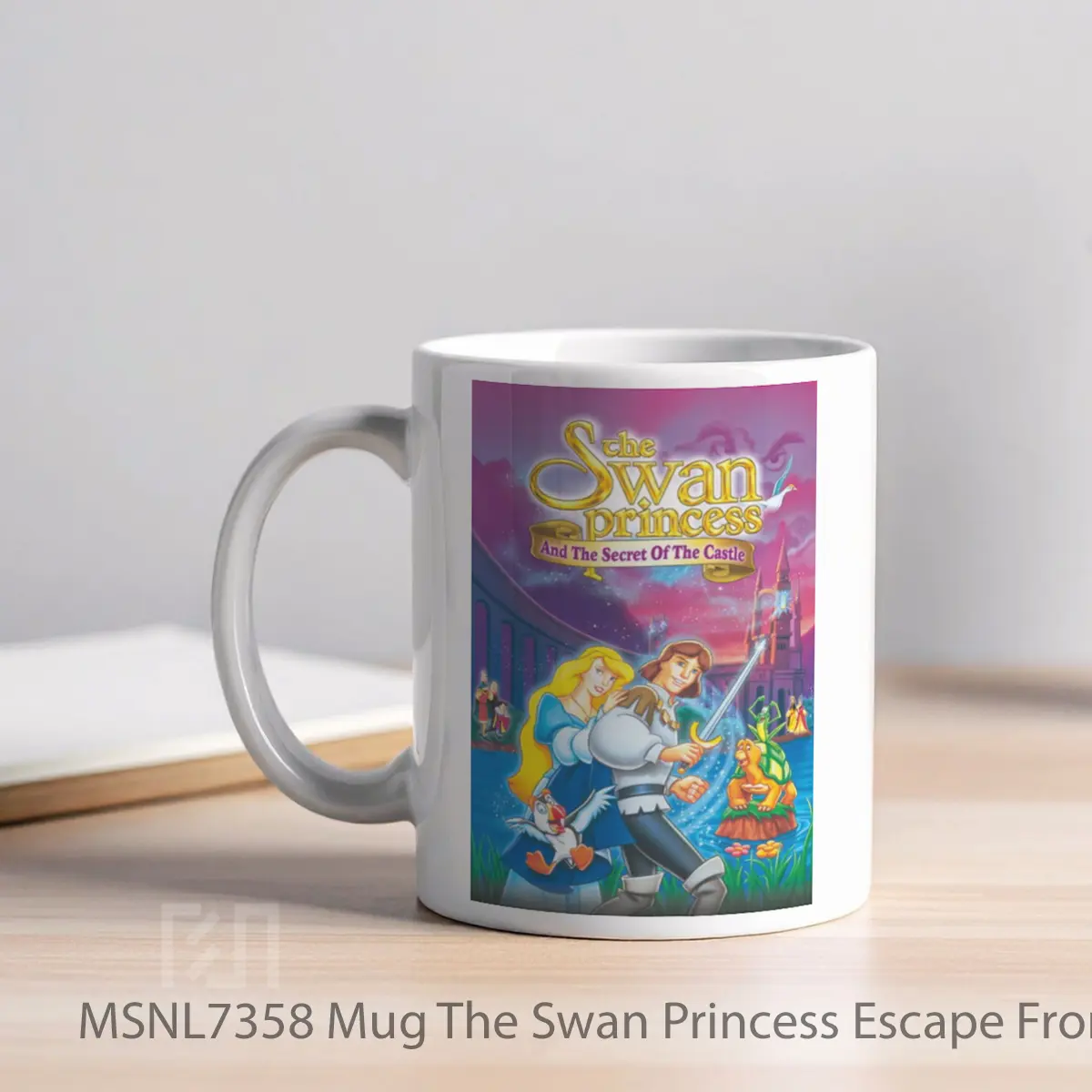 Mug The Swan Princess Escape From Castle Mountain Gelas Keramik Tema Film MSNL7358 - Tampak Kiri