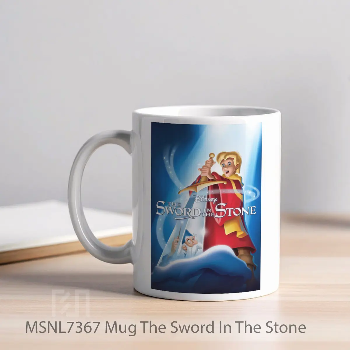 Mug The Sword In The Stone Gelas Keramik Tema Film MSNL7367 - Tampak Kiri