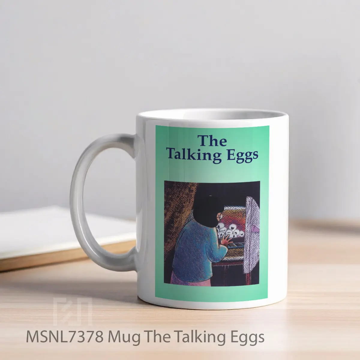 Mug The Talking Eggs Gelas Keramik Tema Film MSNL7378 - Tampak Kiri