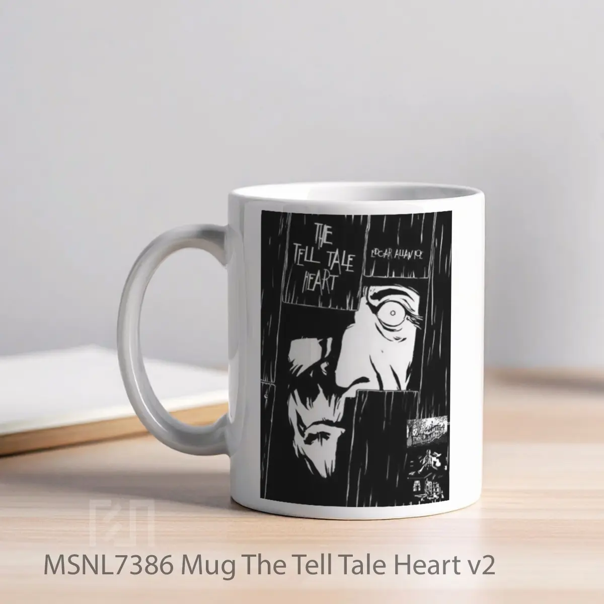 Mug The Tell Tale Heart V2 Gelas Keramik Tema Film MSNL7386 - Tampak Kiri