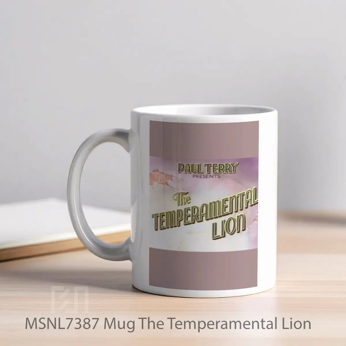 Mug The Temperamental Lion Gelas Keramik Tema Film MSNL7387 - Tampak Kiri