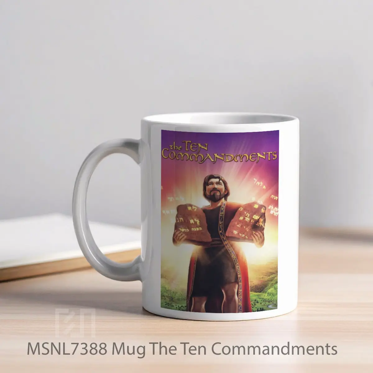 Mug The Ten Commandments Gelas Keramik Tema Film MSNL7388 - Tampak Kiri