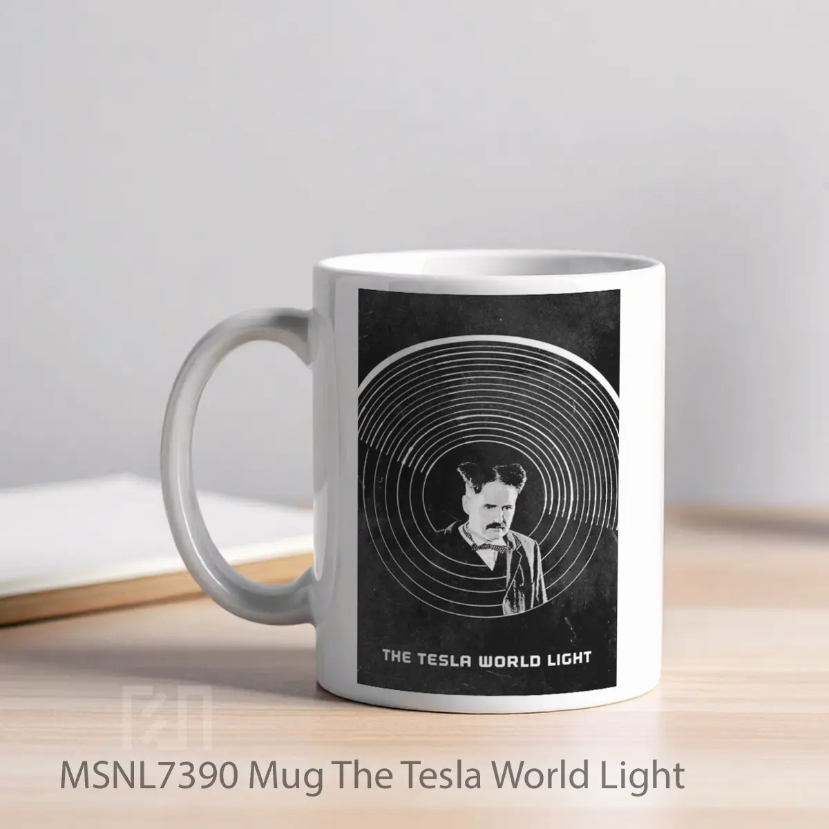 Mug The Tesla World Light Gelas Keramik Tema Film MSNL7390 - Tampak Kiri
