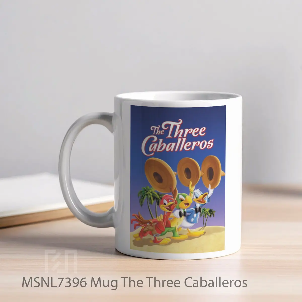Mug The Three Caballeros Gelas Keramik Tema Film MSNL7396 - Tampak Kiri