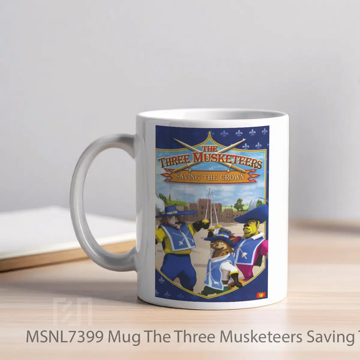 Mug The Three Musketeers Saving The Crown Gelas Keramik Tema Film MSNL7399 - Tampak Kiri