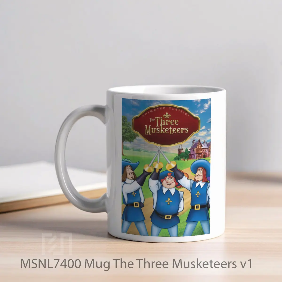 Mug The Three Musketeers V1 Gelas Keramik Tema Film MSNL7400 - Tampak Kiri