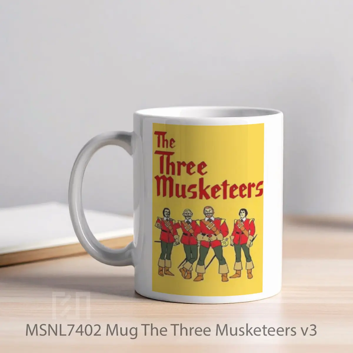 Mug The Three Musketeers V3 Gelas Keramik Tema Film MSNL7402 - Tampak Kiri