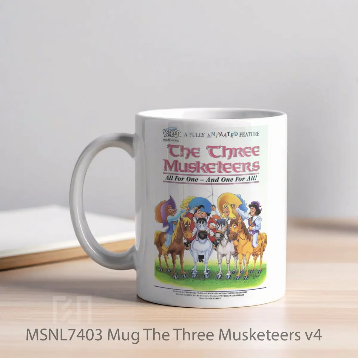 Mug The Three Musketeers V4 Gelas Keramik Tema Film MSNL7403 - Tampak Kiri
