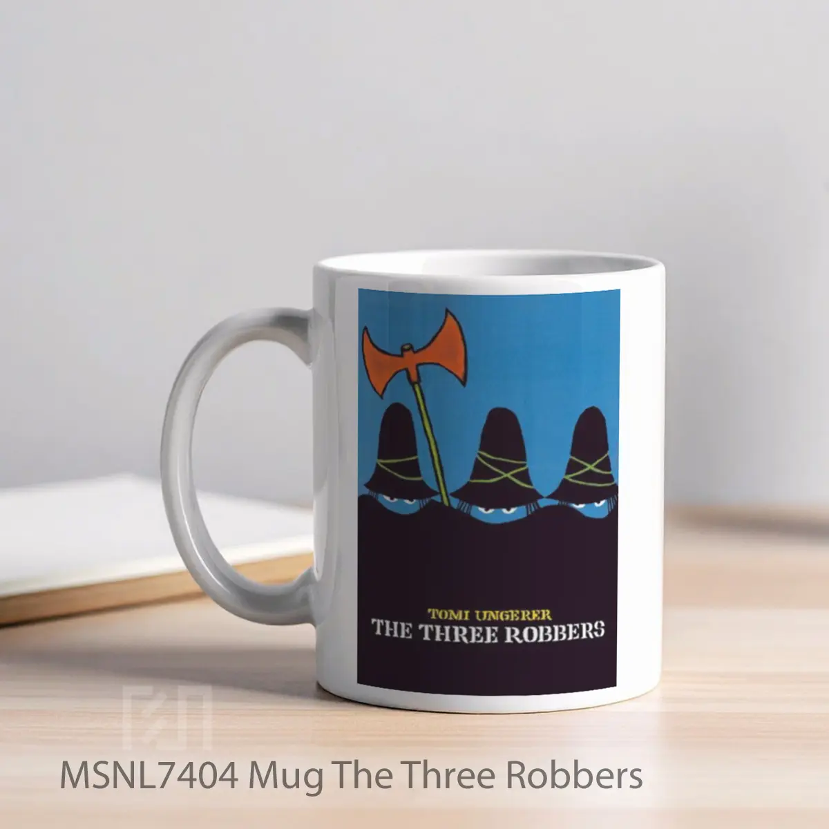 Mug The Three Robbers Gelas Keramik Tema Film MSNL7404 - Tampak Kiri