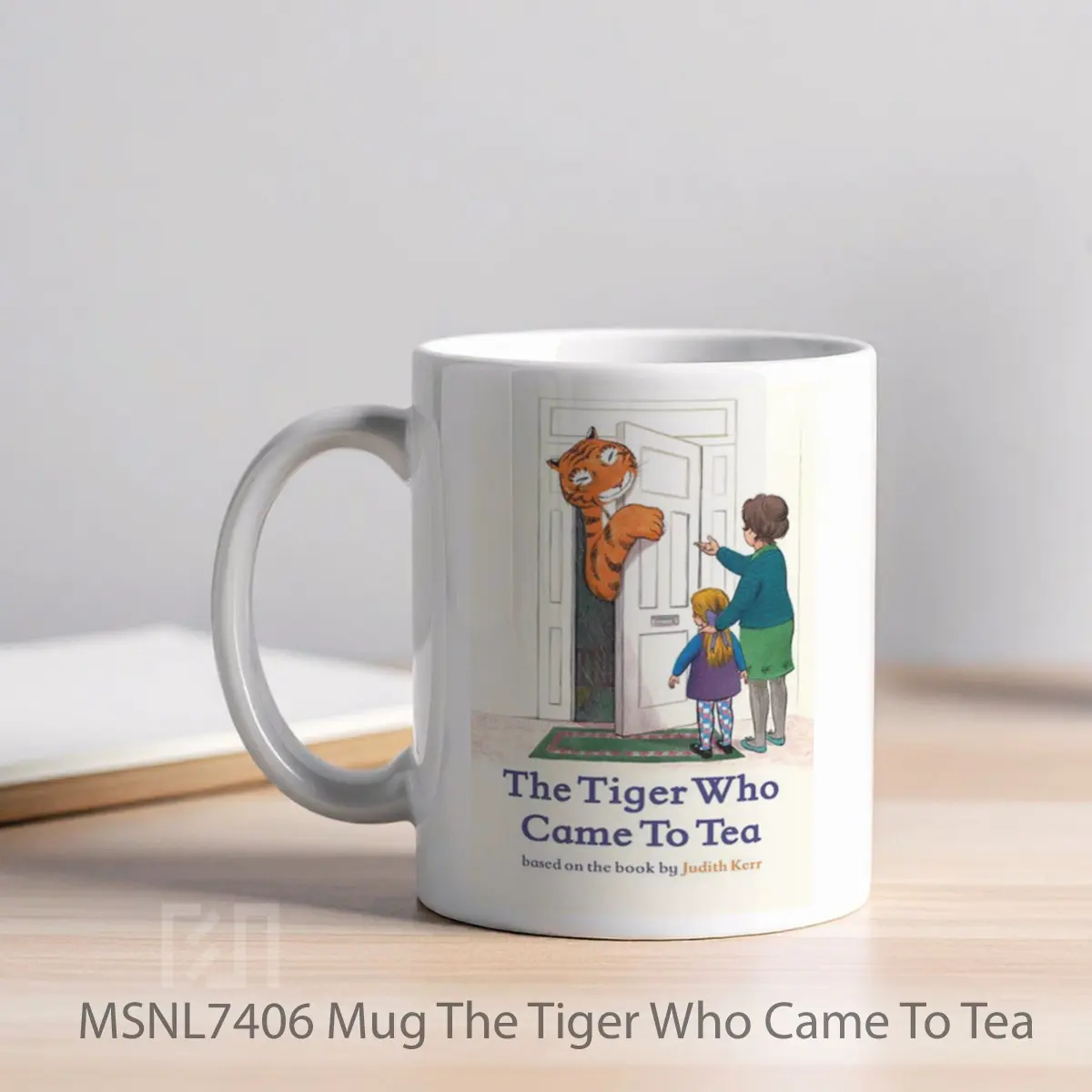 Mug The Tiger Who Came To Tea Gelas Keramik Tema Film MSNL7406 - Tampak Kiri