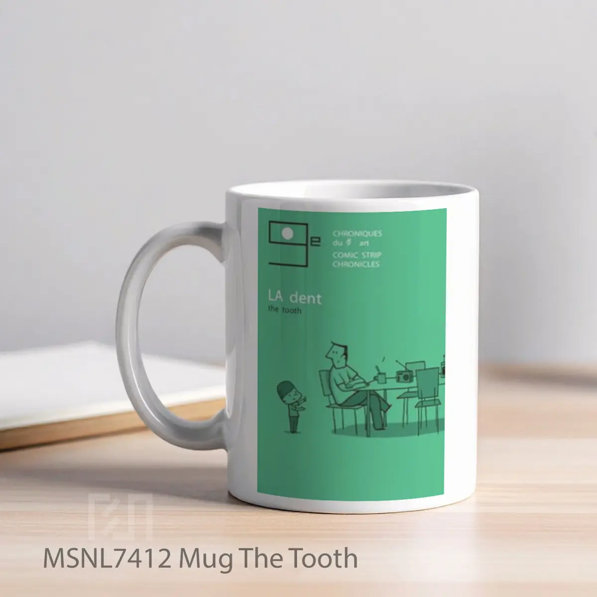 Mug The Tooth Gelas Keramik Tema Film MSNL7412 - Tampak Kiri