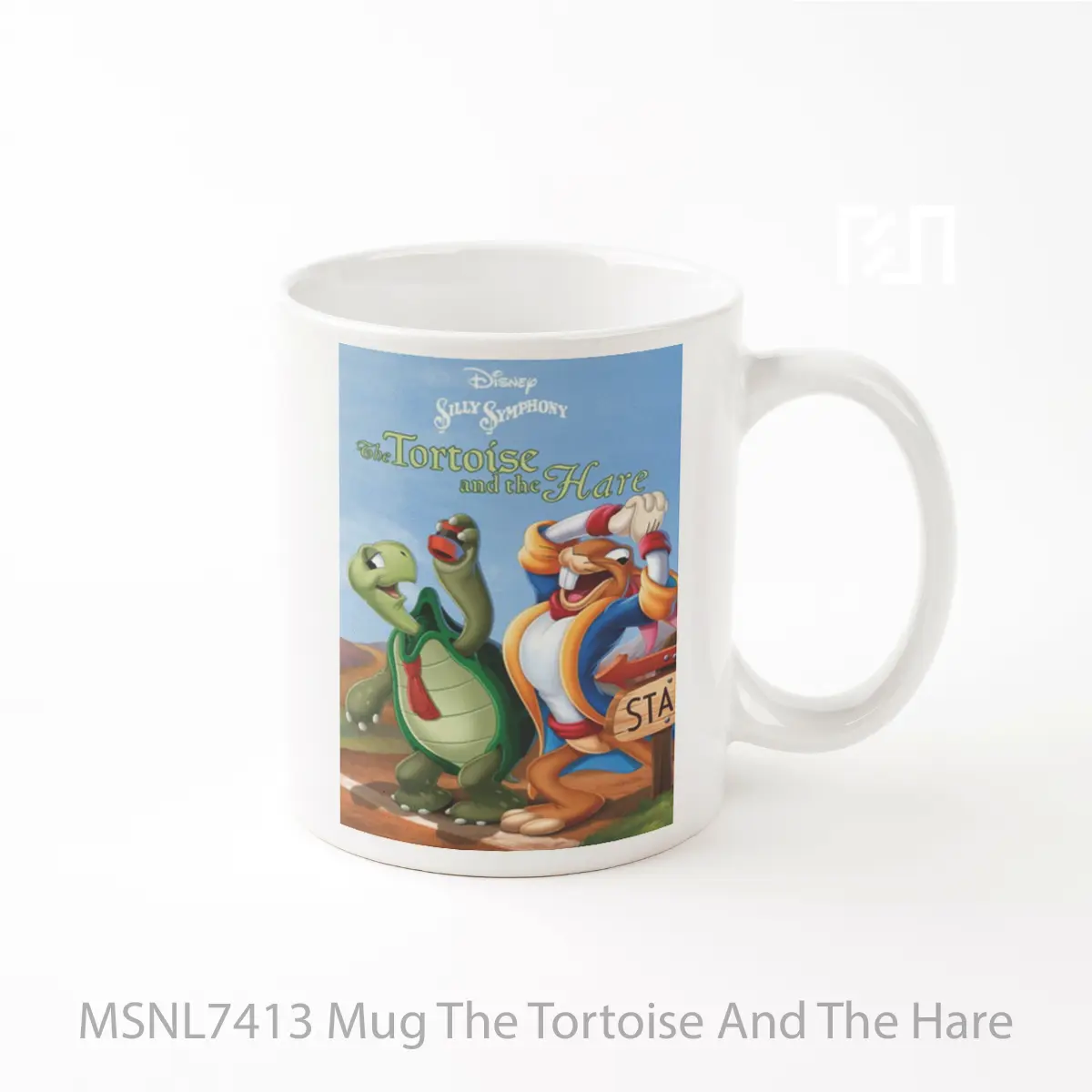 Mug The Tortoise And The Hare Gelas Keramik Tema Film MSNL7413