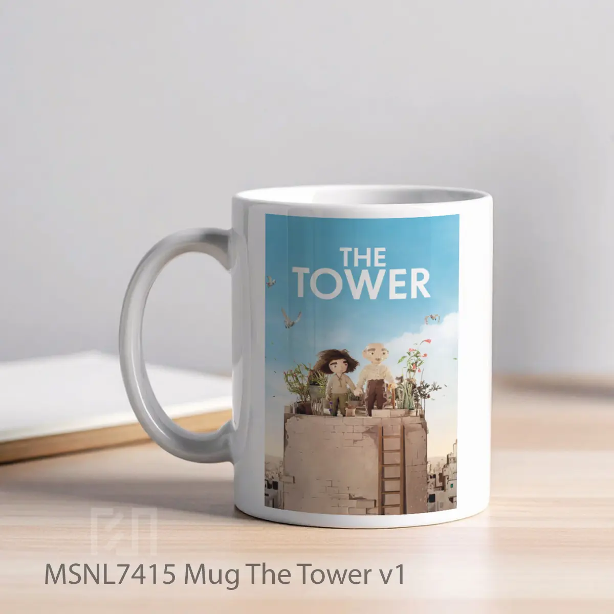 Mug The Tower V1 Gelas Keramik Tema Film MSNL7415 - Tampak Kiri