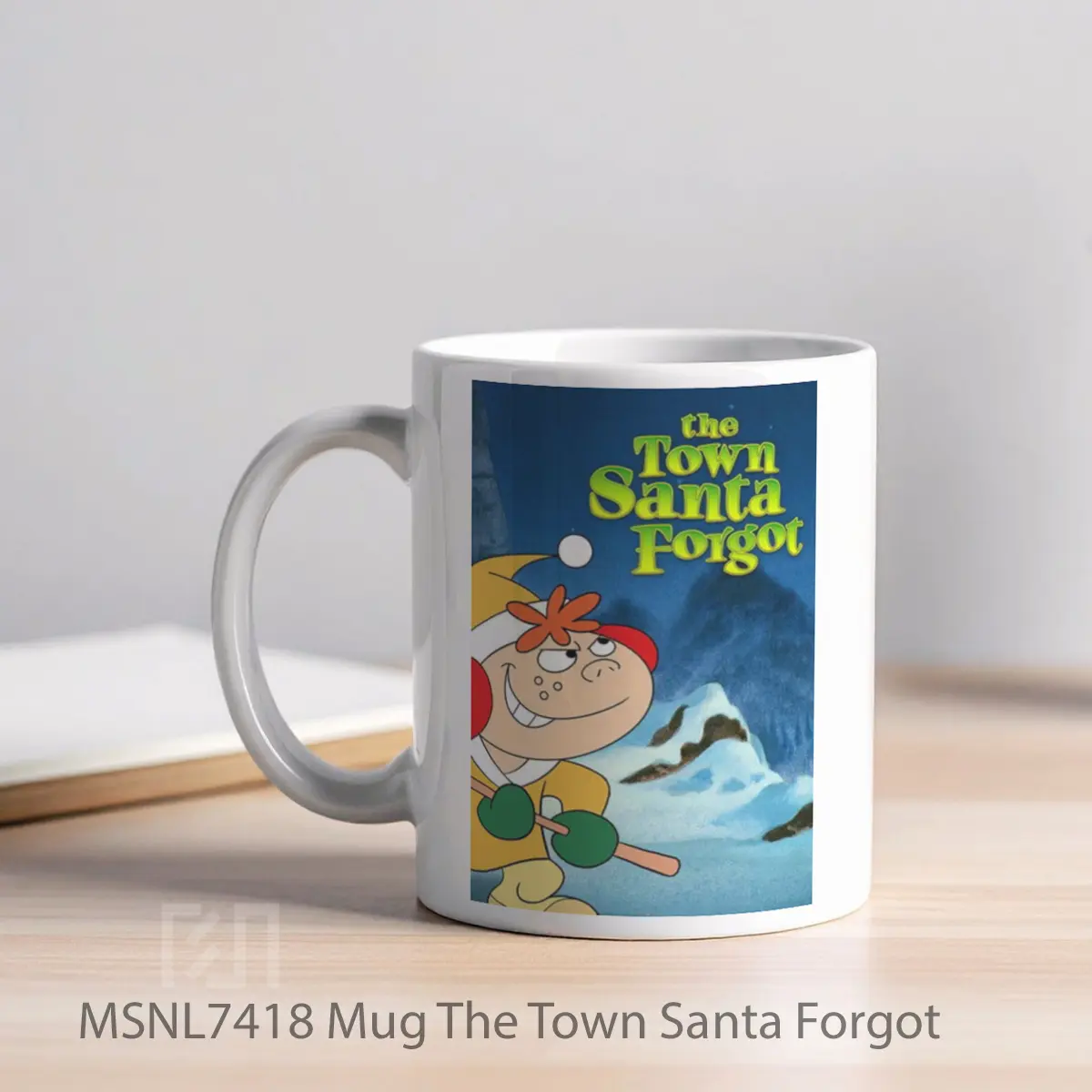 Mug The Town Santa Forgot Gelas Keramik Tema Film MSNL7418 - Tampak Kiri
