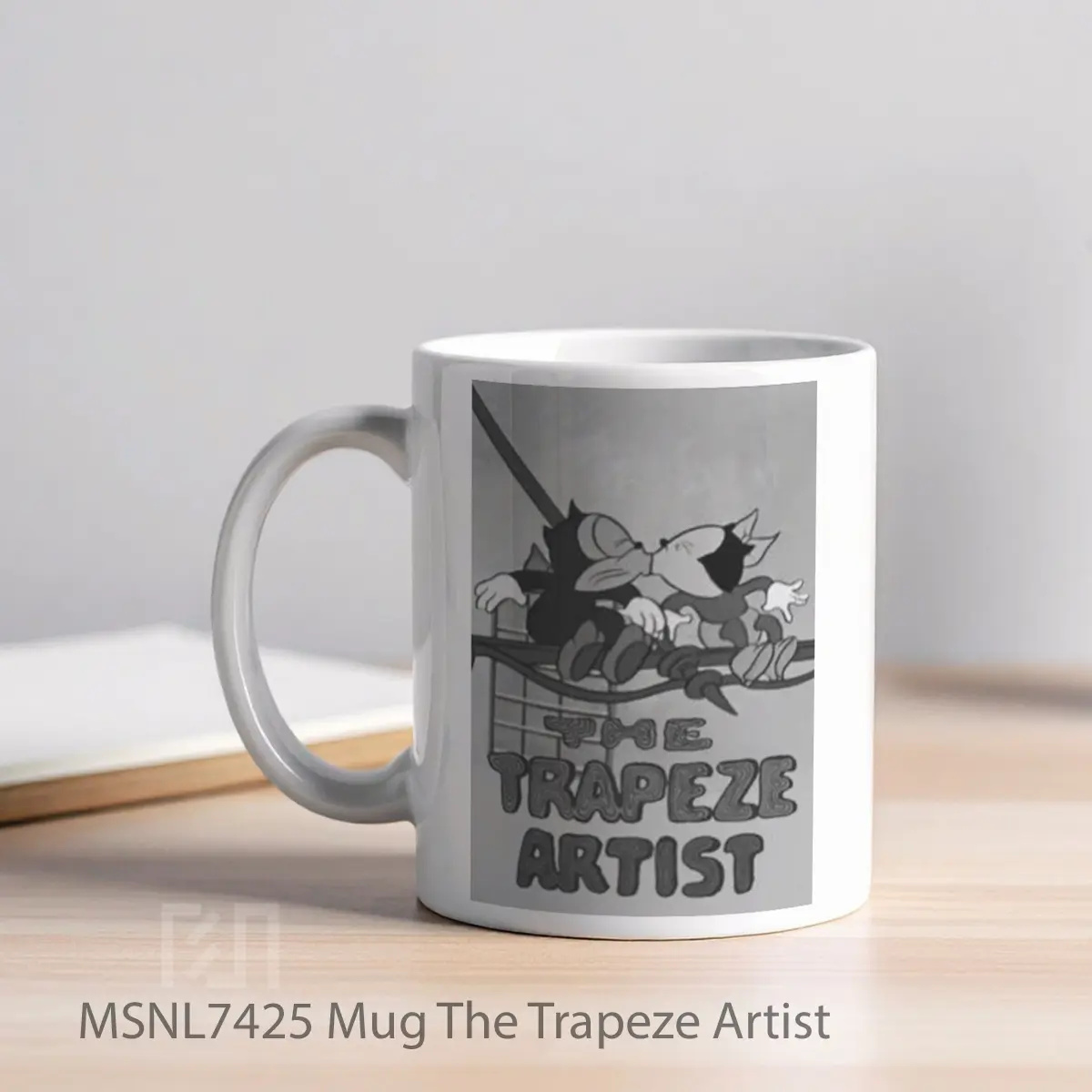 Mug The Trapeze Artist Gelas Keramik Tema Film MSNL7425 - Tampak Kiri