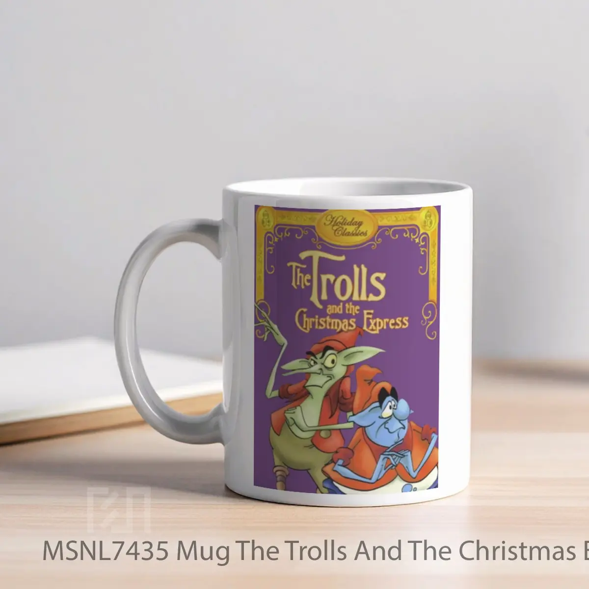 Mug The Trolls And The Christmas Express Gelas Keramik Tema Film MSNL7435 - Tampak Kiri