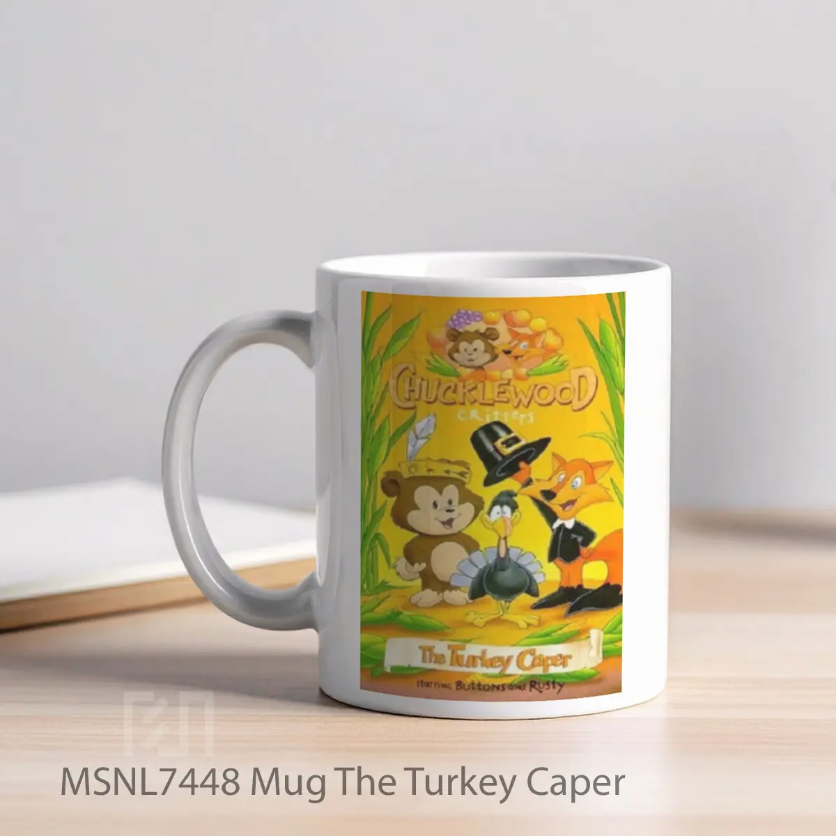 Mug The Turkey Caper Gelas Keramik Tema Film MSNL7448 - Tampak Kiri