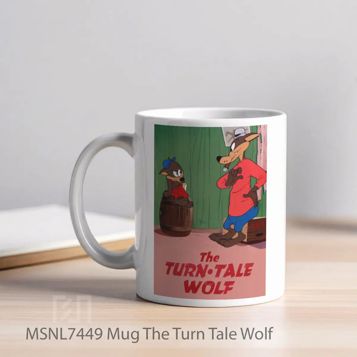 Mug The Turn Tale Wolf Gelas Keramik Tema Film MSNL7449 - Tampak Kiri