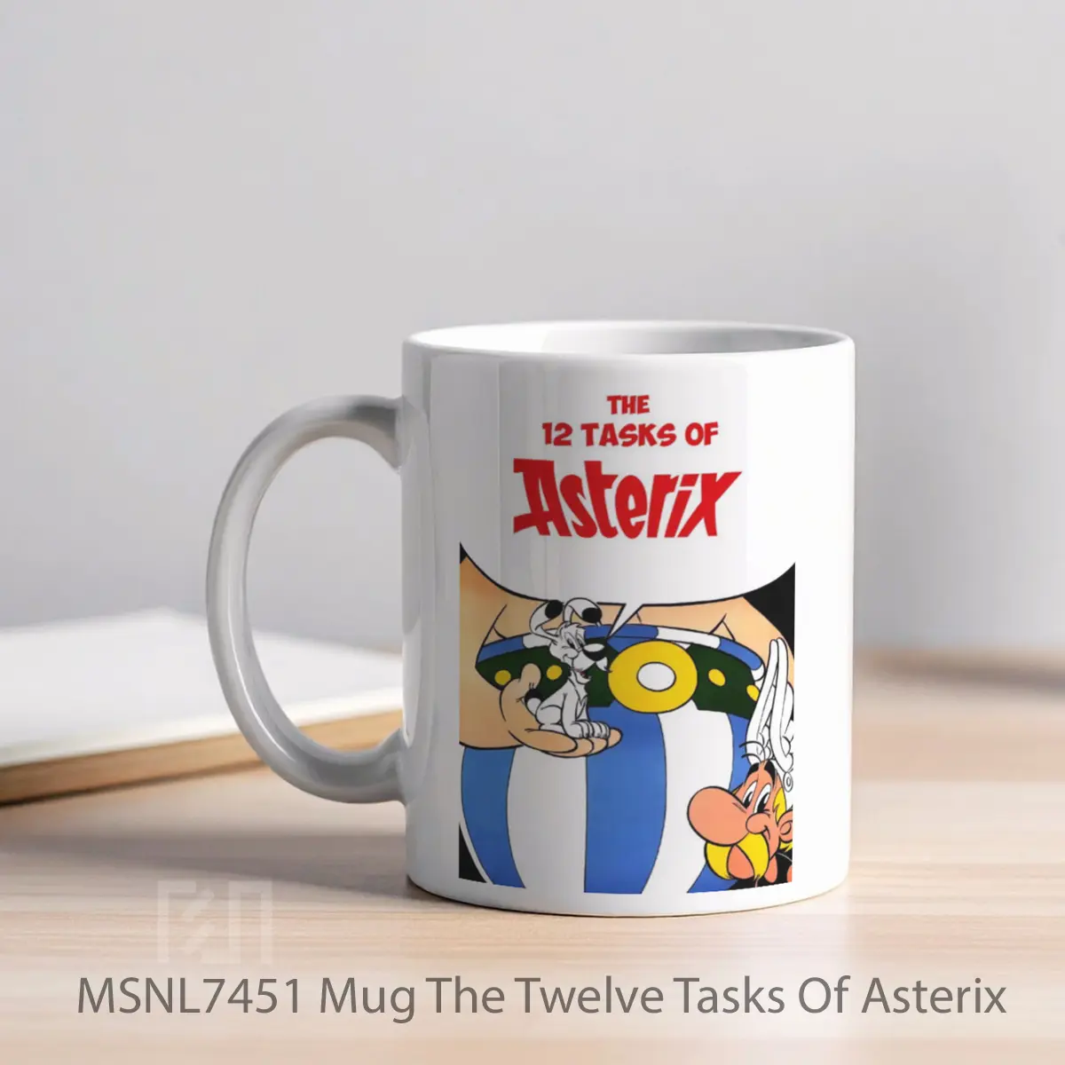 Mug The Twelve Tasks Of Asterix Gelas Keramik Tema Film MSNL7451 - Tampak Kiri