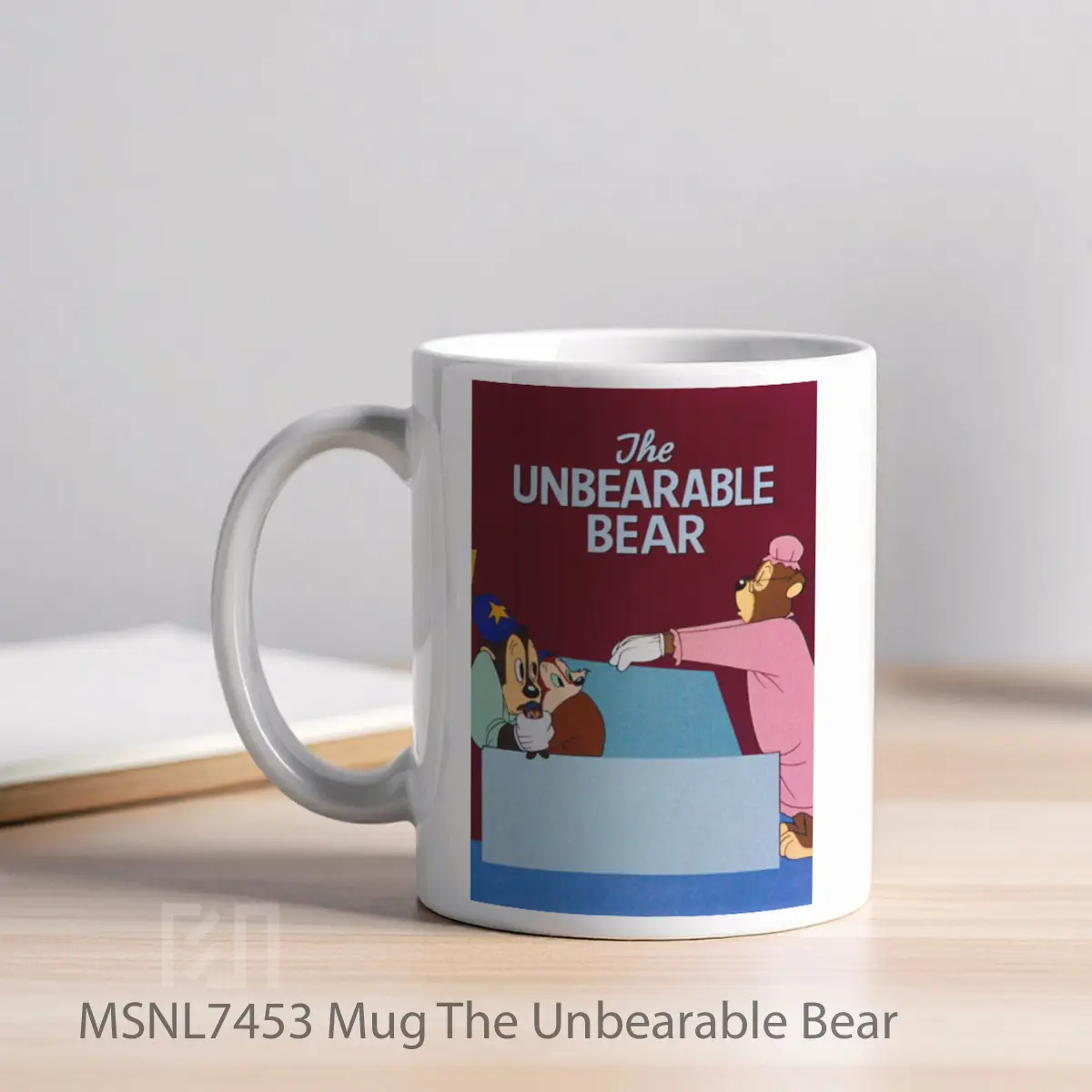 Mug The Unbearable Bear Gelas Keramik Tema Film MSNL7453 - Tampak Kiri