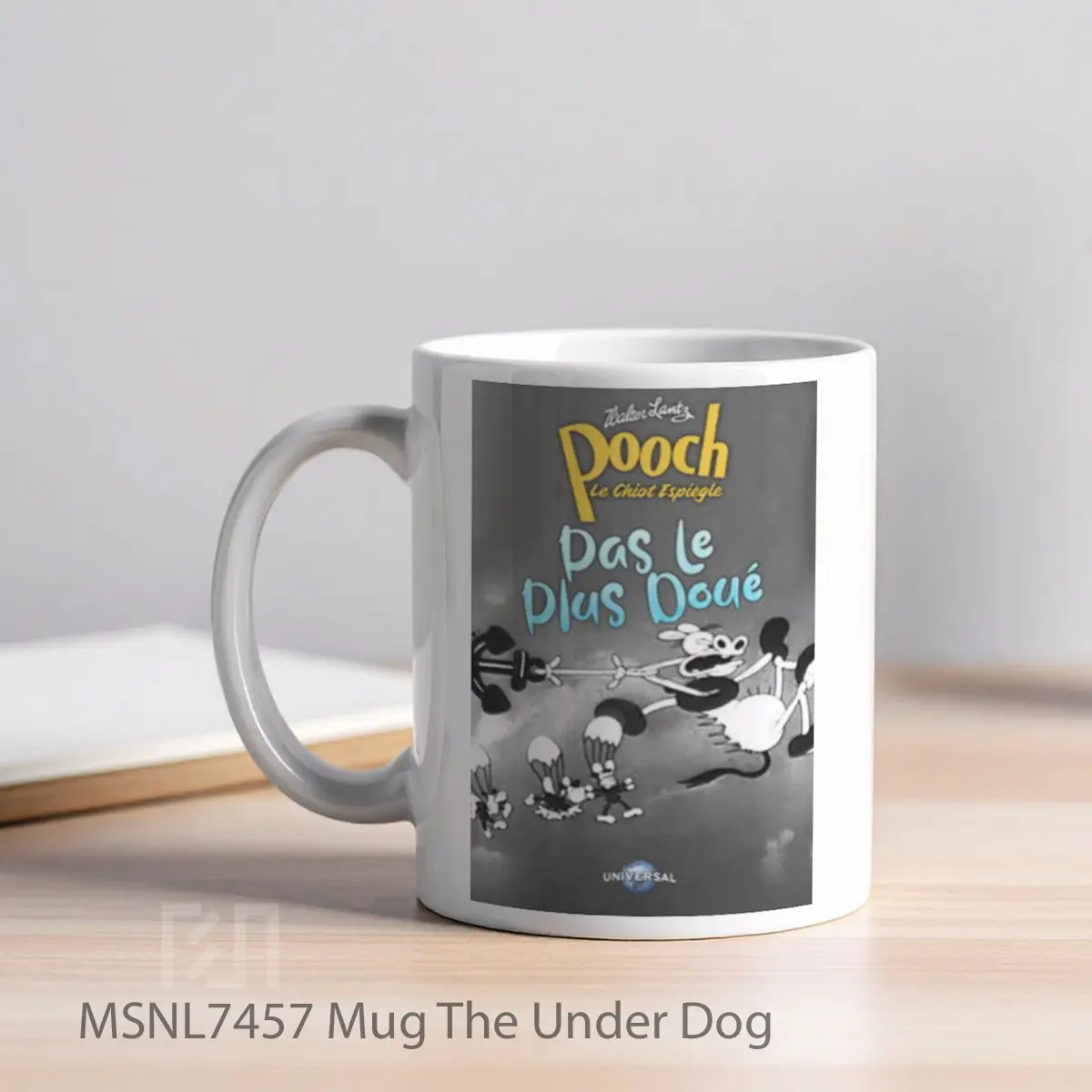 Mug The Under Dog Gelas Keramik Tema Film MSNL7457 - Tampak Kiri