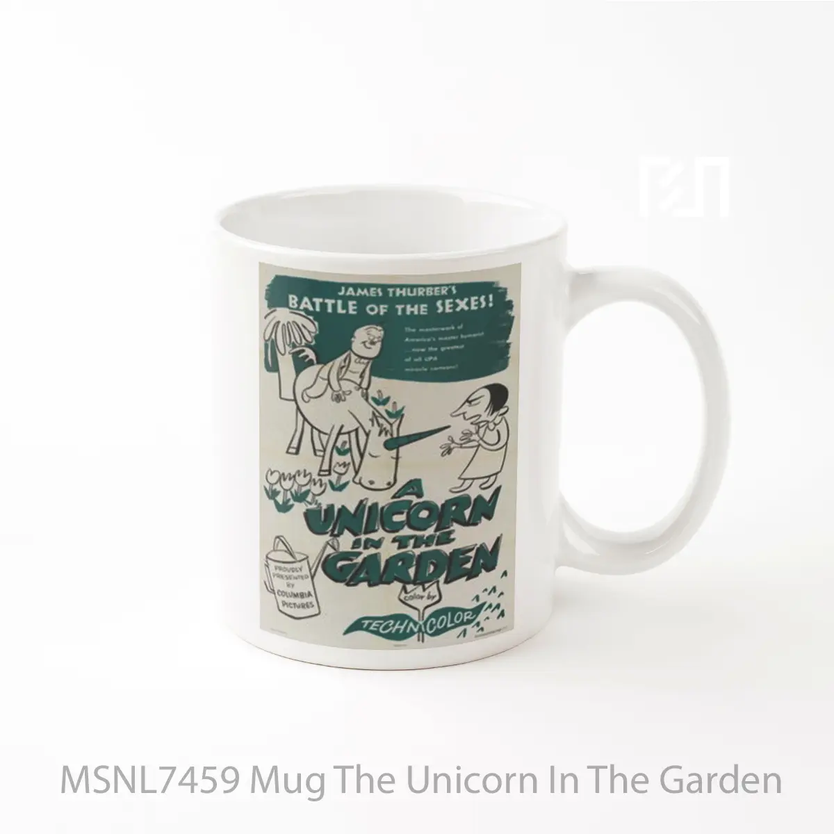 Mug The Unicorn In The Garden Gelas Keramik Tema Film MSNL7459