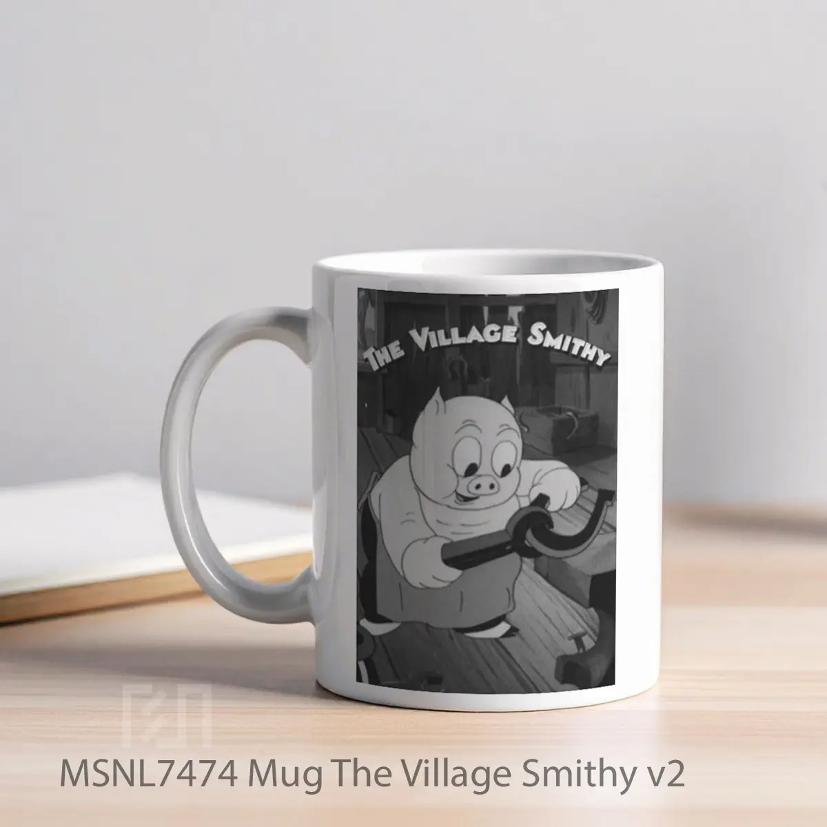 Mug The Village Smithy V2 Gelas Keramik Tema Film MSNL7474 - Tampak Kiri