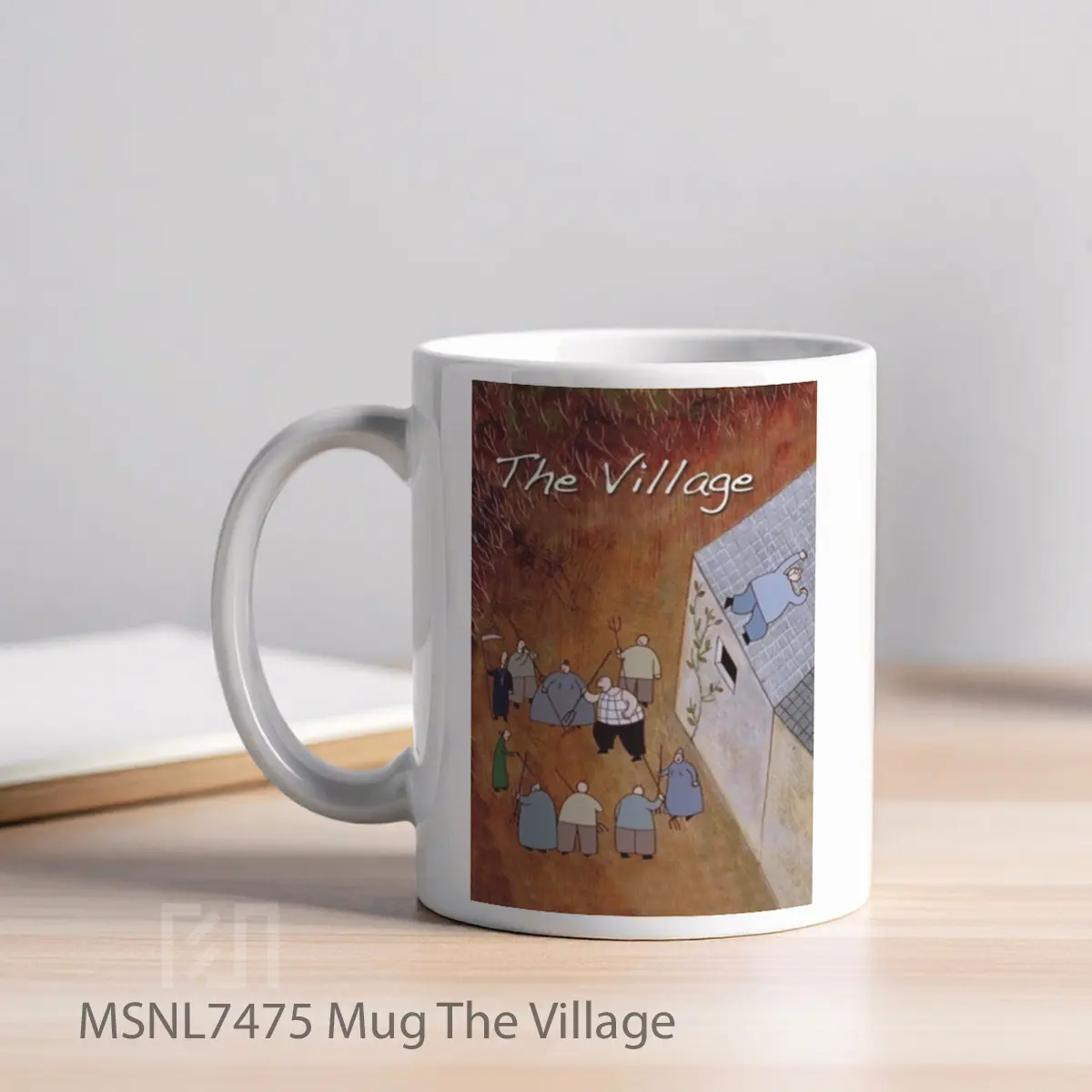 Mug The Village Gelas Keramik Tema Film MSNL7475 - Tampak Kiri
