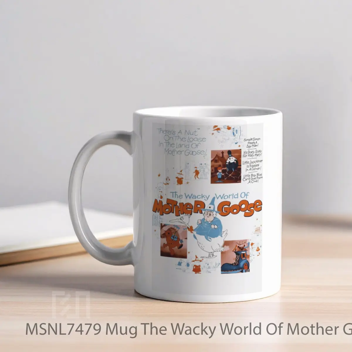 Mug The Wacky World Of Mother Goose Gelas Keramik Tema Film MSNL7479 - Tampak Kiri