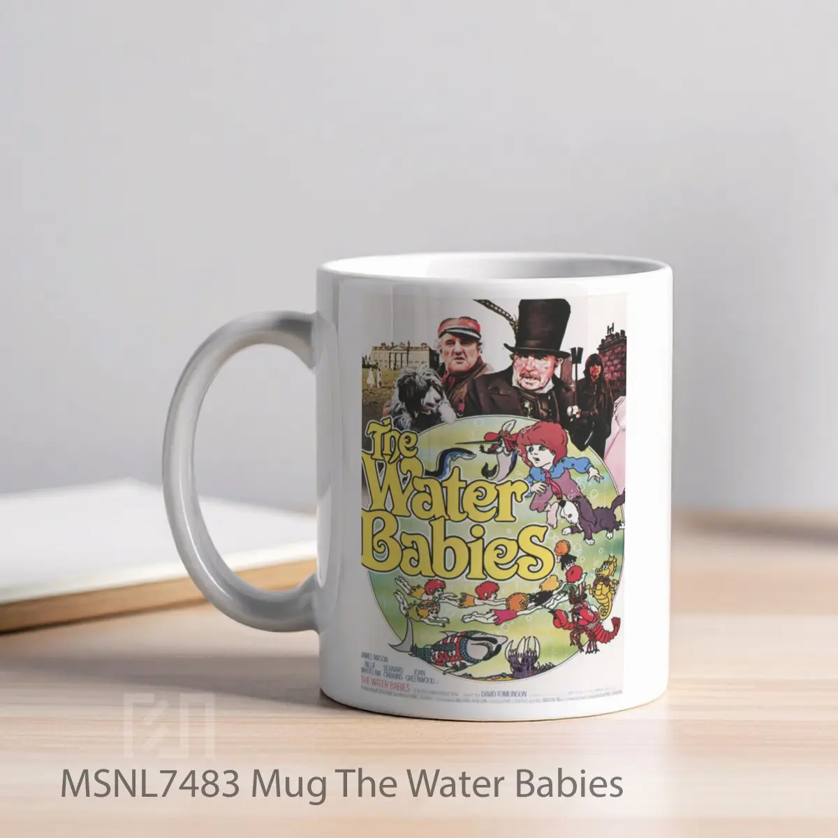 Mug The Water Babies Gelas Keramik Tema Film MSNL7483 - Tampak Kiri