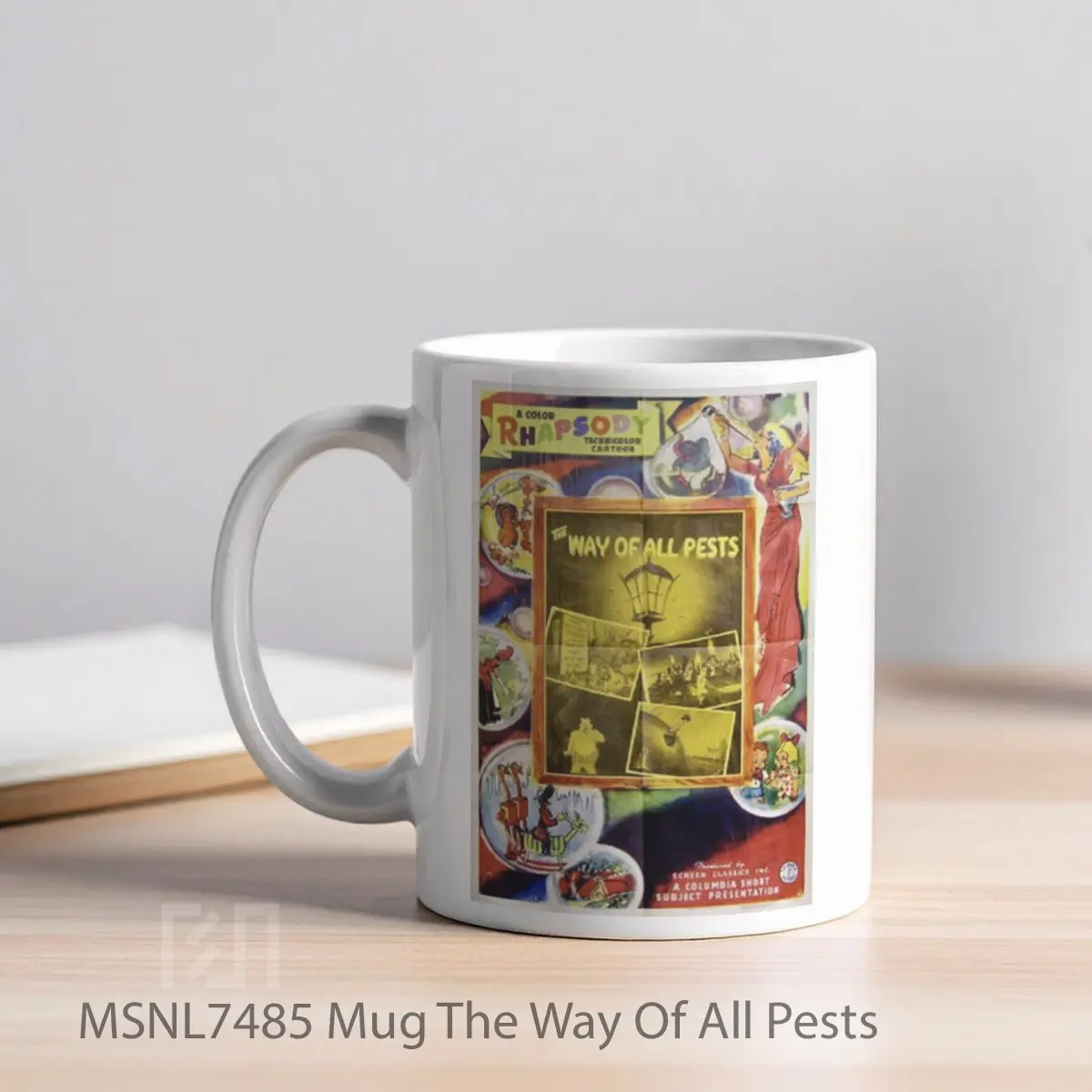 Mug The Way Of All Pests Gelas Keramik Tema Film MSNL7485 - Tampak Kiri