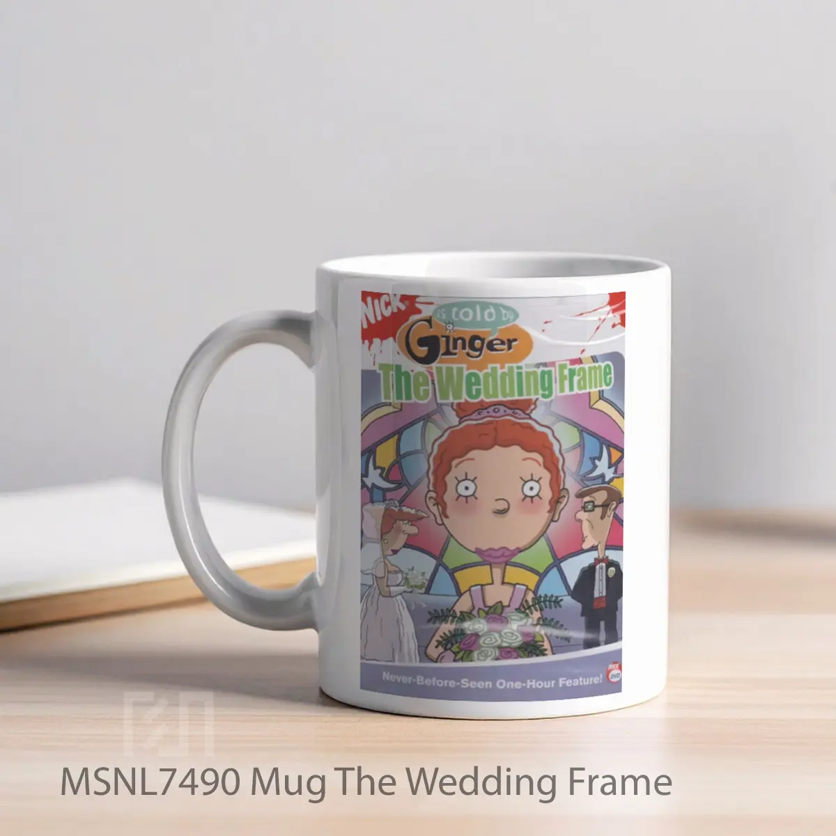 Mug The Wedding Frame Gelas Keramik Tema Film MSNL7490 - Tampak Kiri