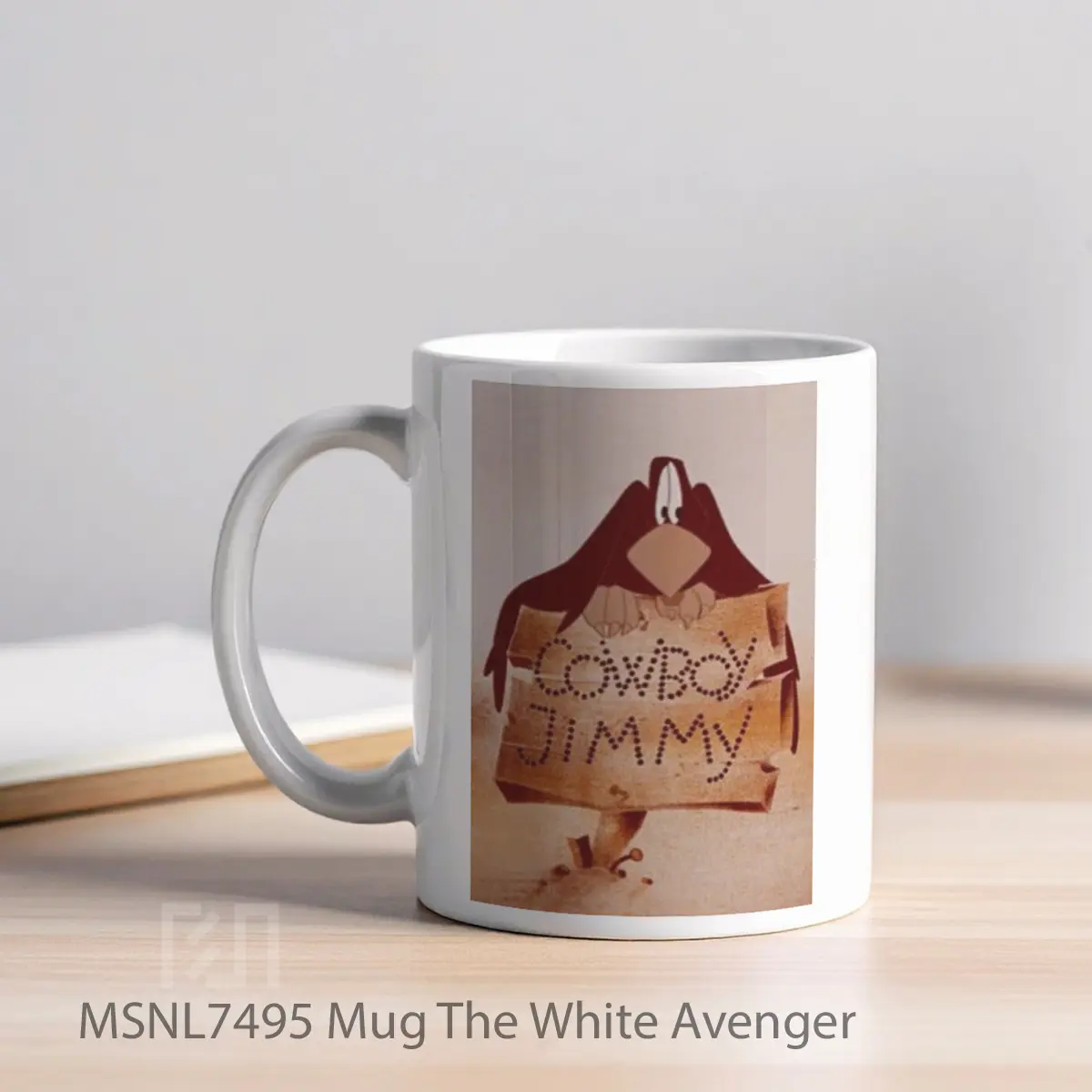 Mug The White Avenger Gelas Keramik Tema Film MSNL7495 - Tampak Kiri