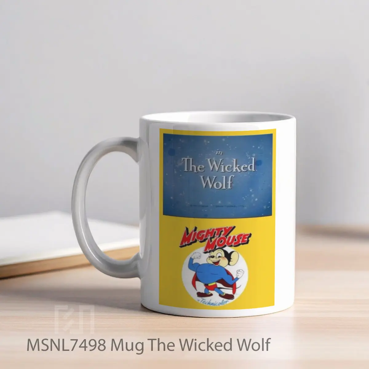 Mug The Wicked Wolf Gelas Keramik Tema Film MSNL7498 - Tampak Kiri