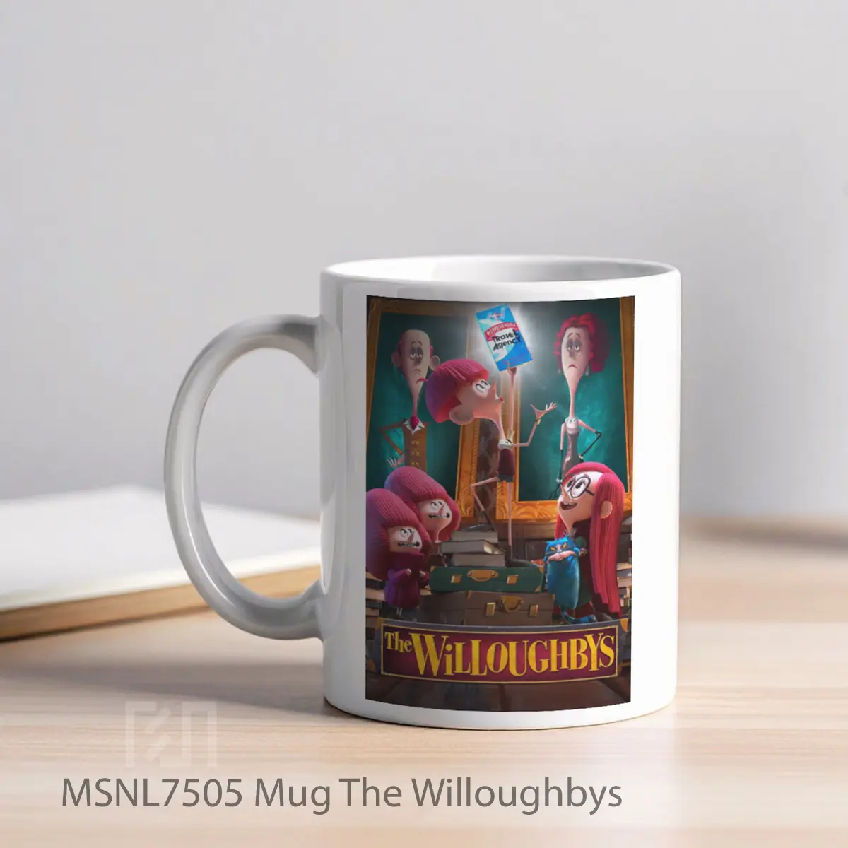Mug The Willoughbys Gelas Keramik Tema Film MSNL7505 - Tampak Kiri