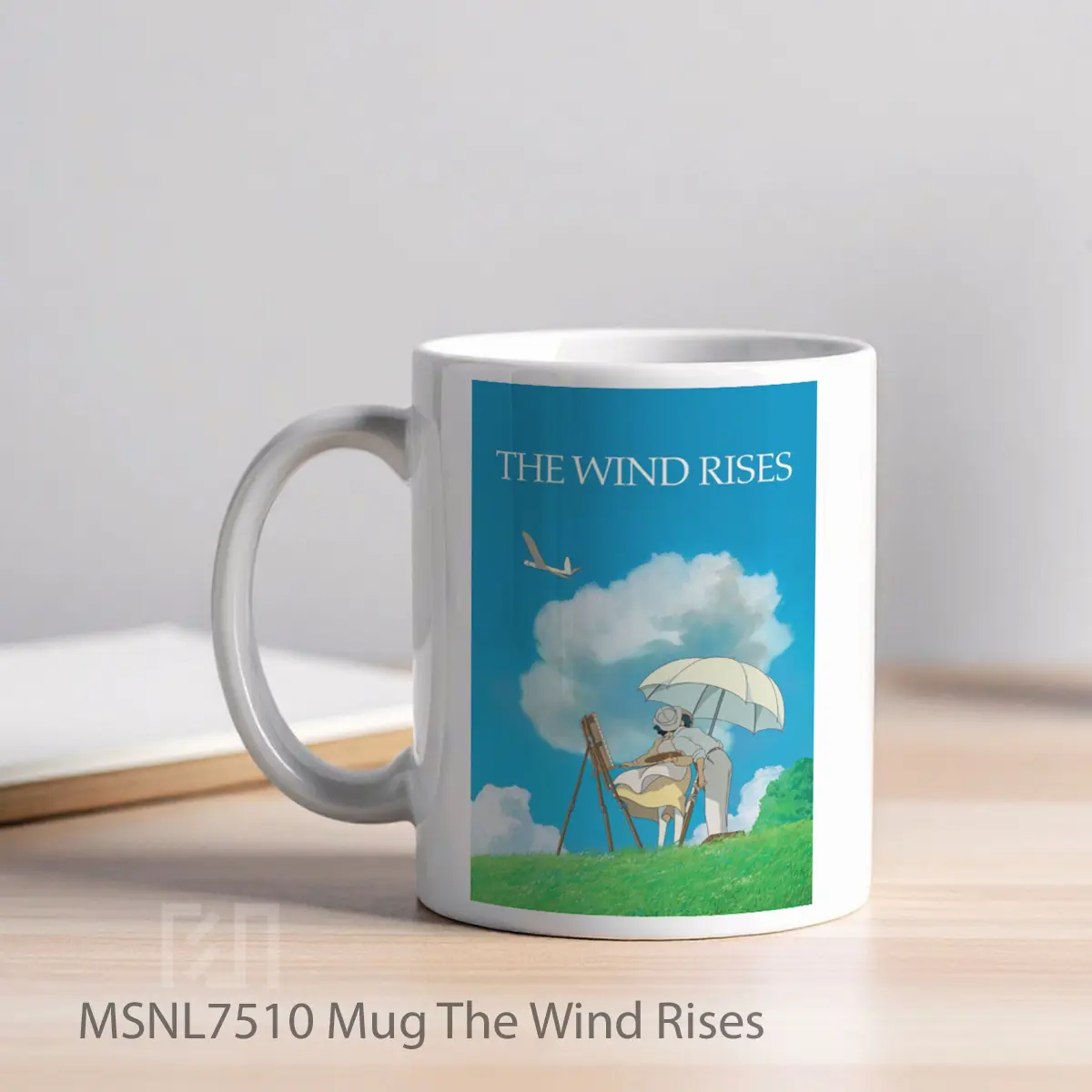 Mug The Wind Rises Gelas Keramik Tema Film MSNL7510 - Tampak Kiri