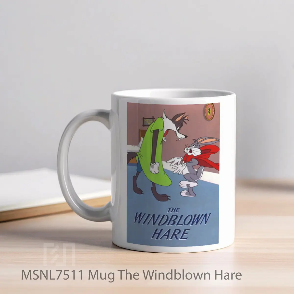 Mug The Windblown Hare Gelas Keramik Tema Film MSNL7511 - Tampak Kiri