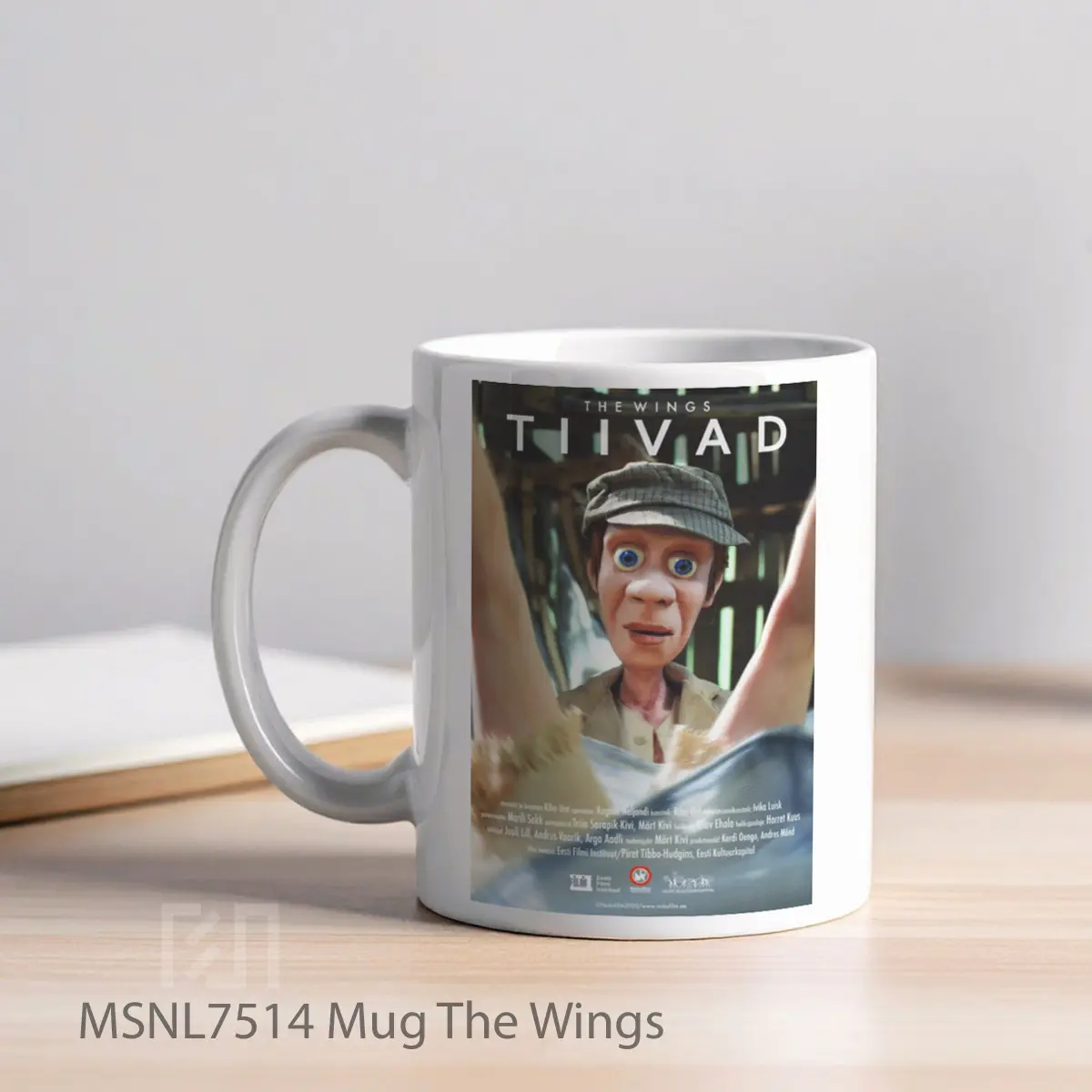 Mug The Wings Gelas Keramik Tema Film MSNL7514 - Tampak Kiri