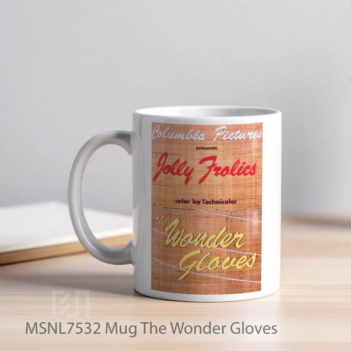 Mug The Wonder Gloves Gelas Keramik Tema Film MSNL7532 - Tampak Kiri