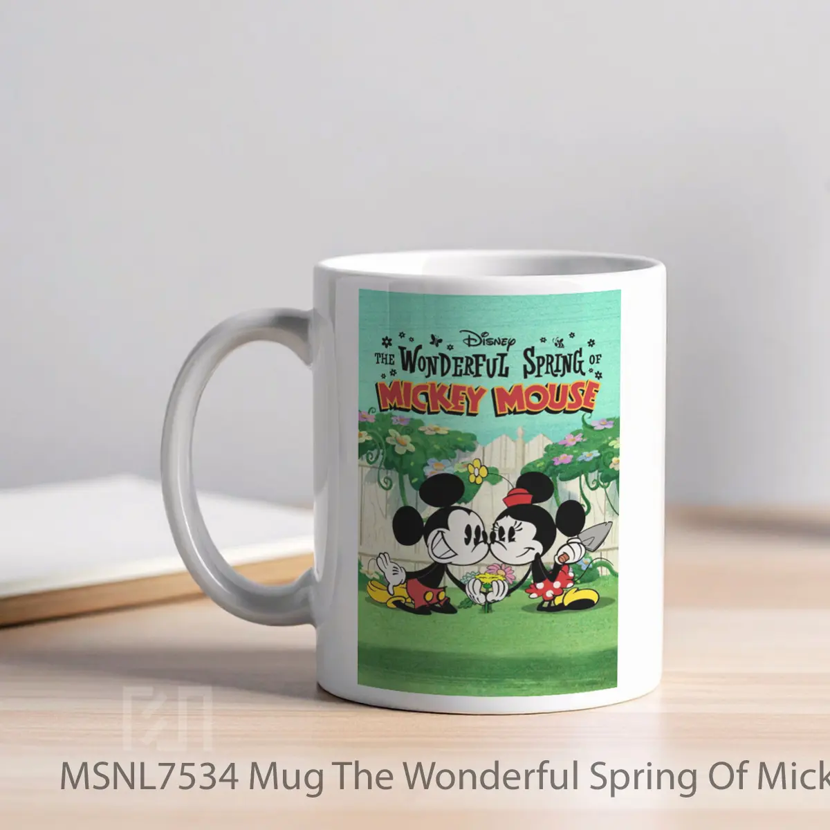 Mug The Wonderful Spring Of Mickey Mouse Gelas Keramik Tema Film MSNL7534 - Tampak Kiri