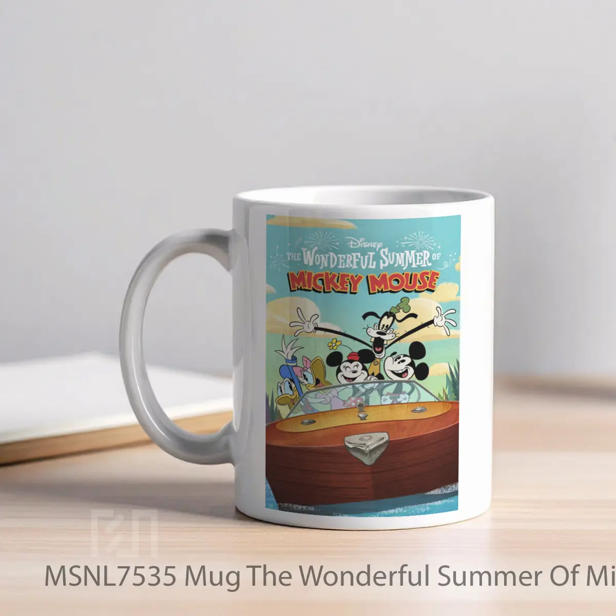 Mug The Wonderful Summer Of Mickey Mouse Gelas Keramik Tema Film MSNL7535 - Tampak Kiri