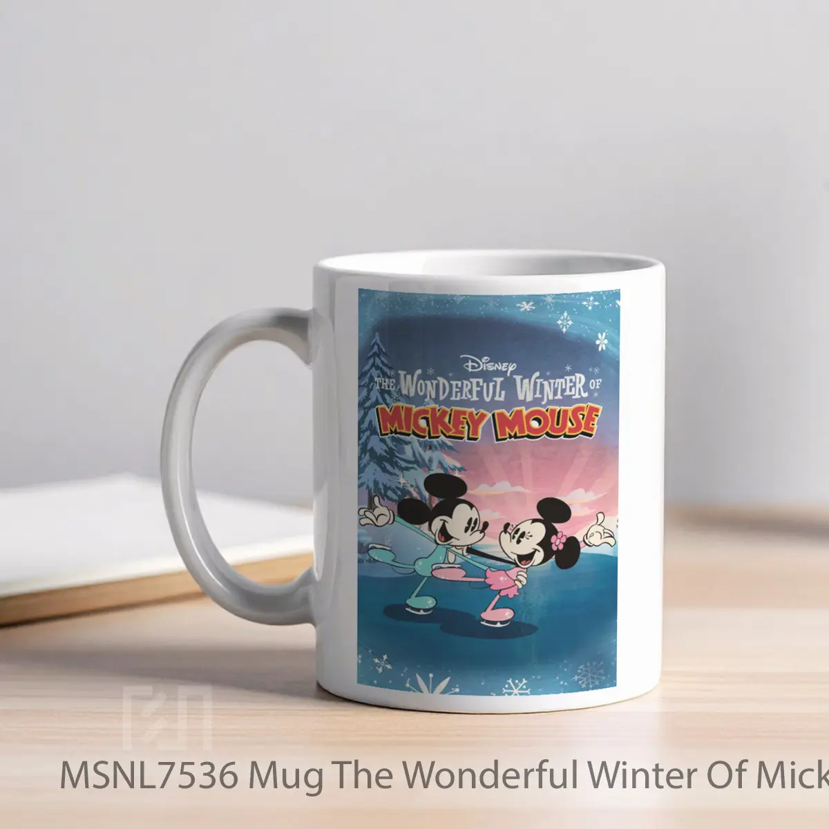 Mug The Wonderful Winter Of Mickey Mouse Gelas Keramik Tema Film MSNL7536 - Tampak Kiri
