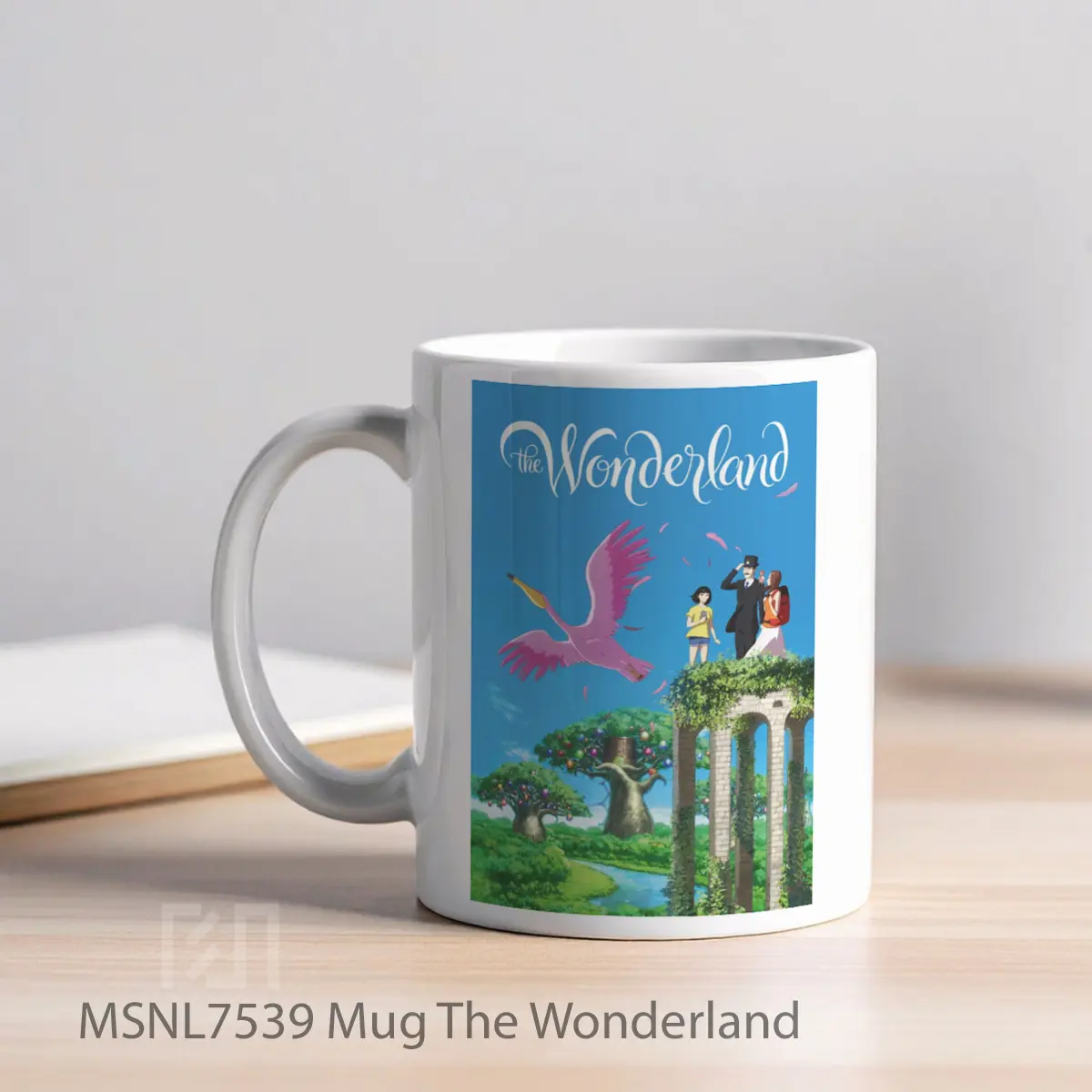 Mug The Wonderland Gelas Keramik Tema Film MSNL7539 - Tampak Kiri
