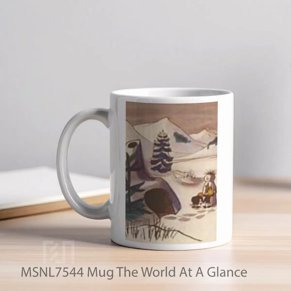 Mug The World At A Glance Gelas Keramik Tema Film MSNL7544 - Tampak Kiri
