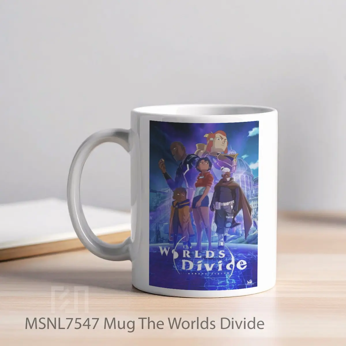 Mug The Worlds Divide Gelas Keramik Tema Film MSNL7547 - Tampak Kiri