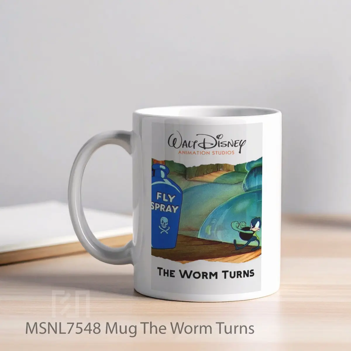 Mug The Worm Turns Gelas Keramik Tema Film MSNL7548 - Tampak Kiri
